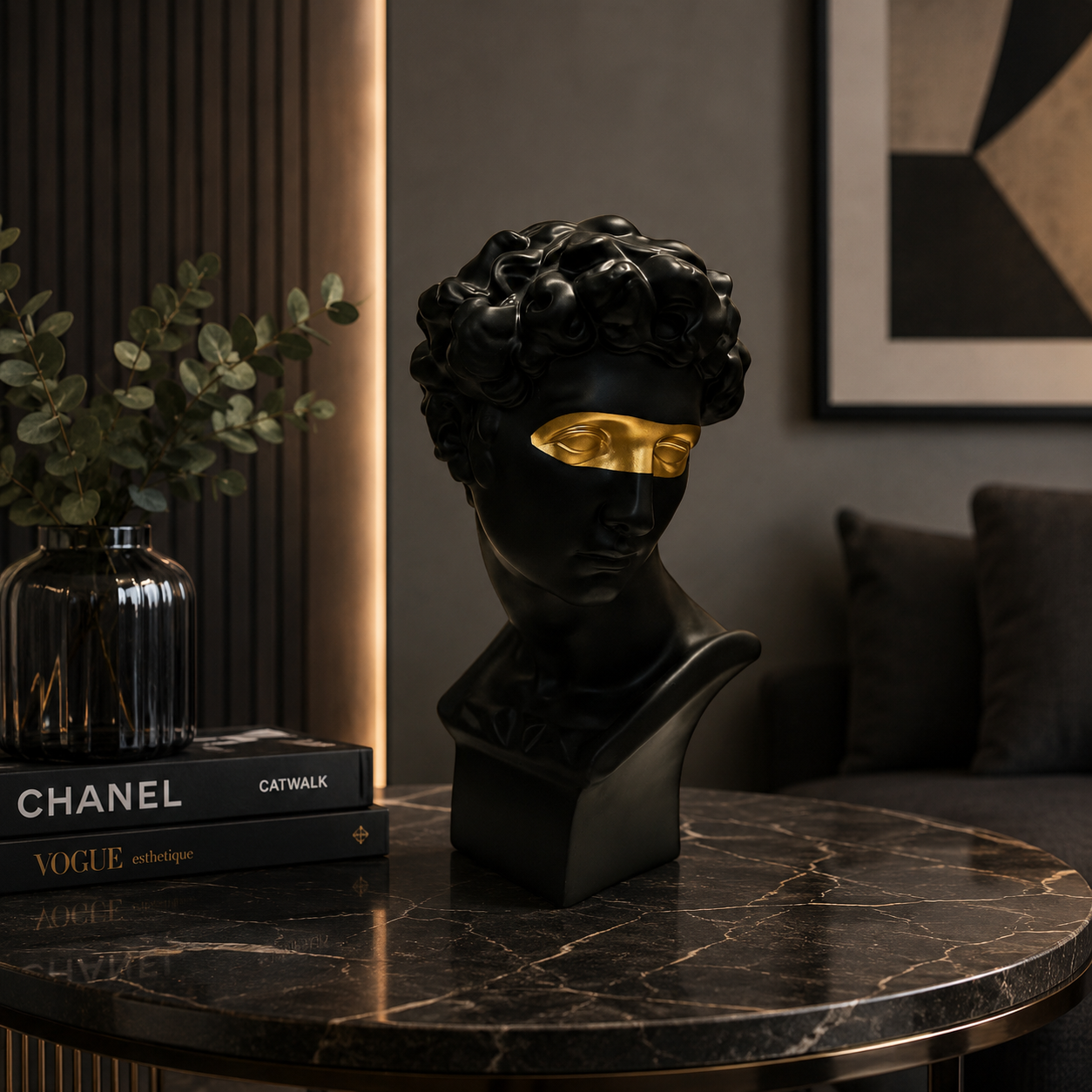 Aurelius Noir Bust Sculpture