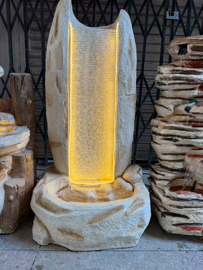 AuraFalls modern led waterfall resin fountain