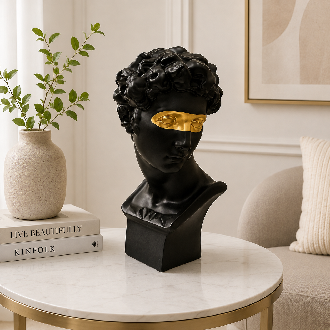 Aurelius Noir Bust Sculpture