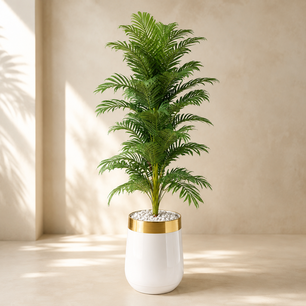 Areca Palm Artificial Plant with Premium Planter – 6 Feet