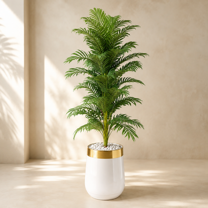 Areca Palm Artificial Plant with Premium Planter – 6 Feet