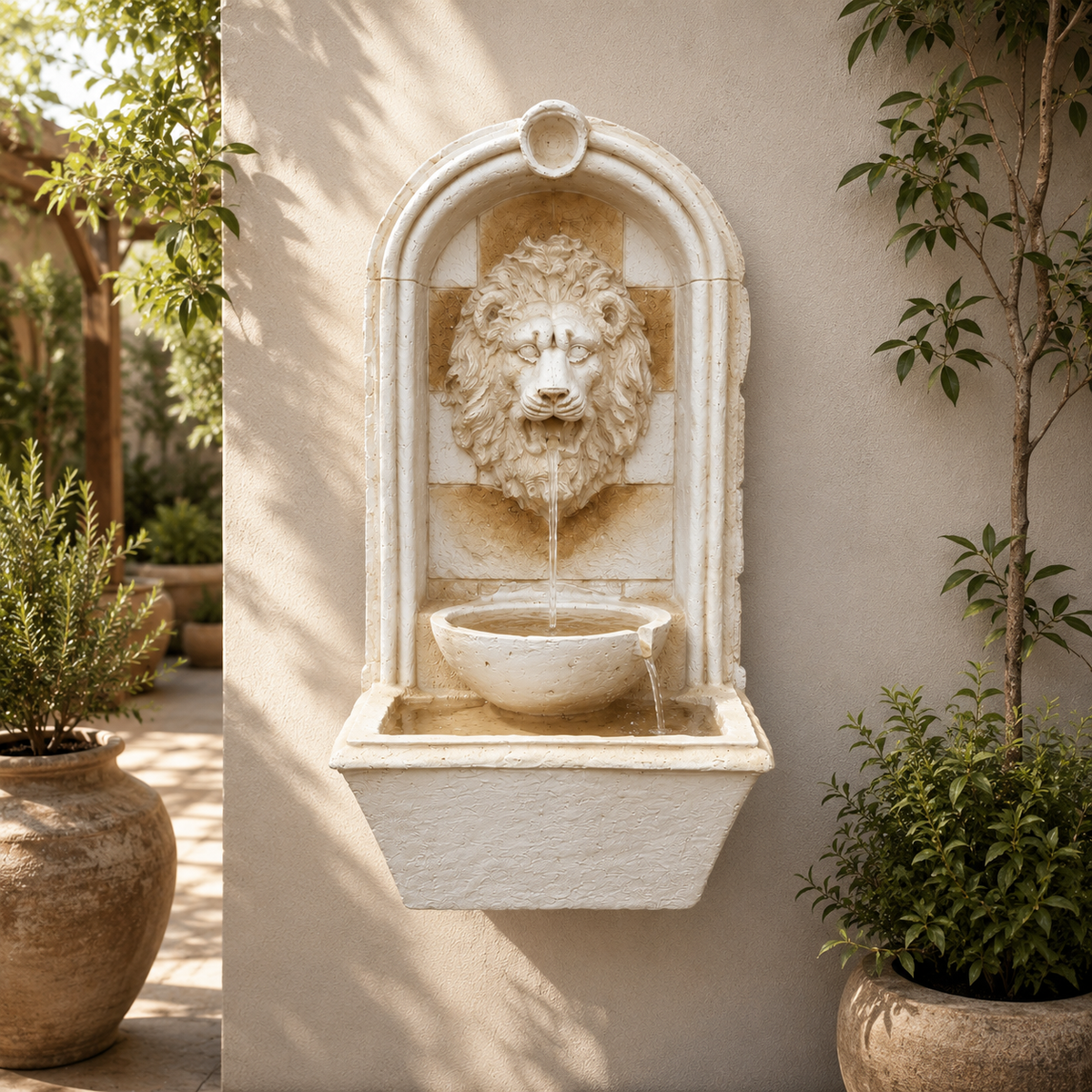 Classic Lion Head Wall Mounted Fountain