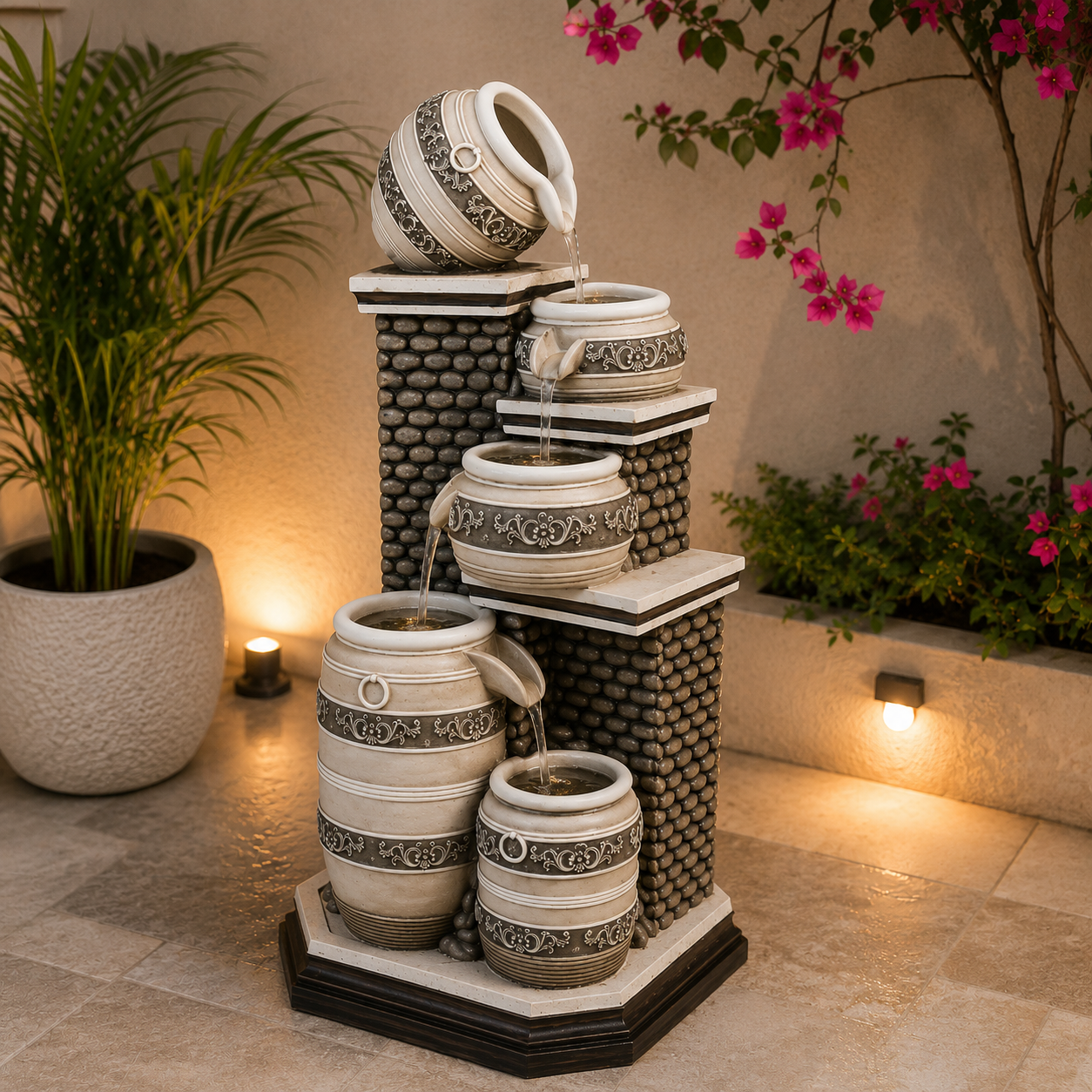 Grand Cascade 40-Inch LED Water Fountain