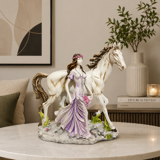 Elysian Grace with White Horse