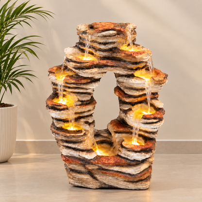 Rustic Rock Arch Waterfall Fountain
