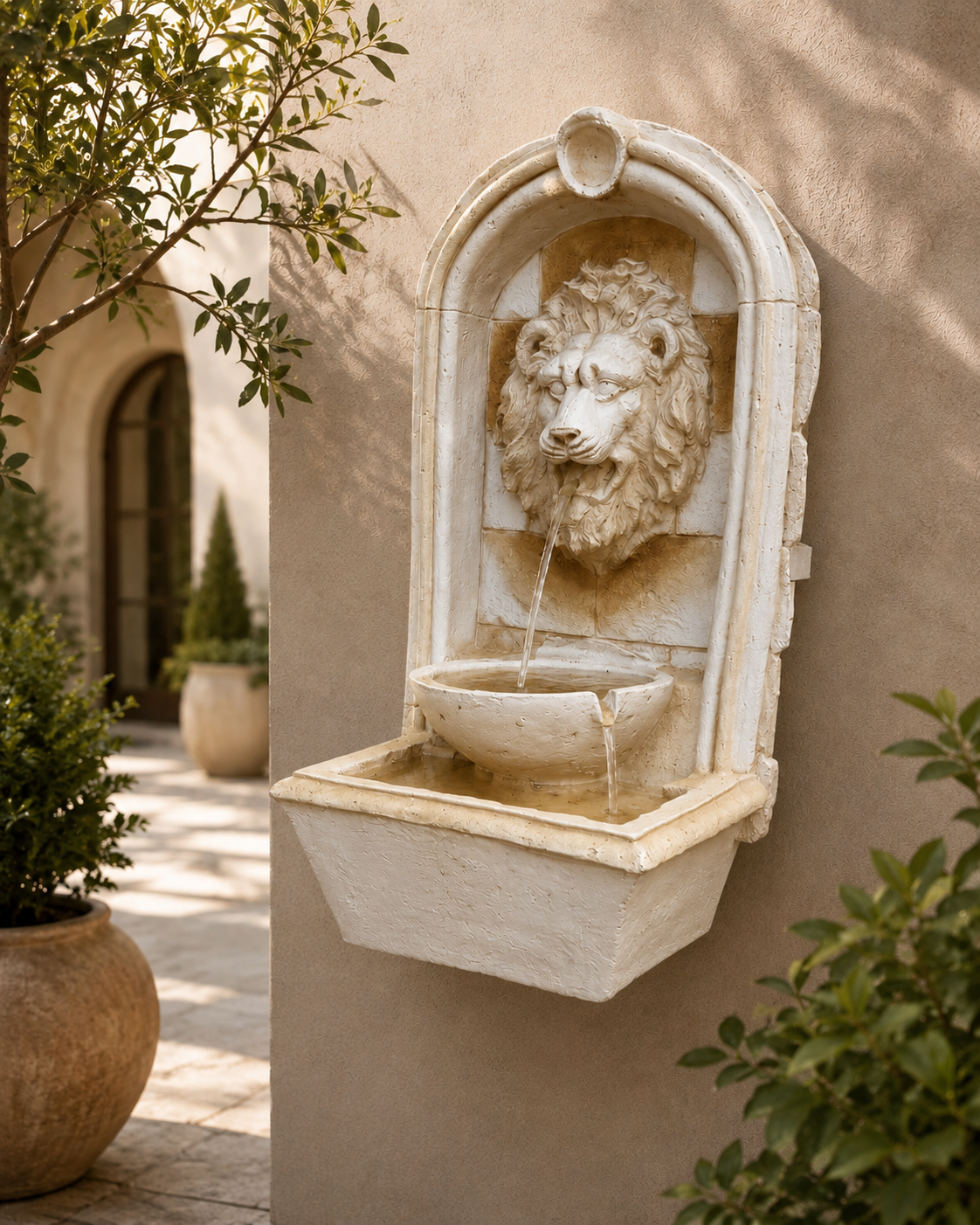 Classic Lion Head Wall Mounted Fountain