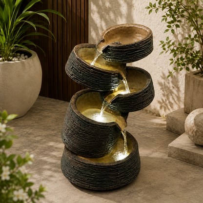 ZenCascade 32" LED Water Fountain