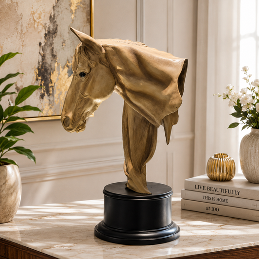 Majestic Horse Head Sculpture
