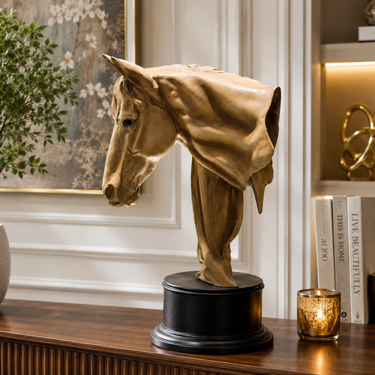 Majestic Horse Head Sculpture