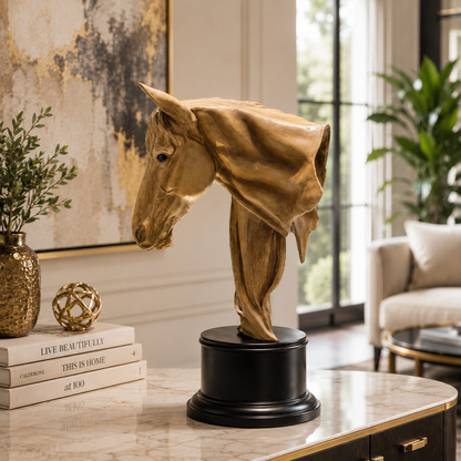 Majestic Horse Head Sculpture